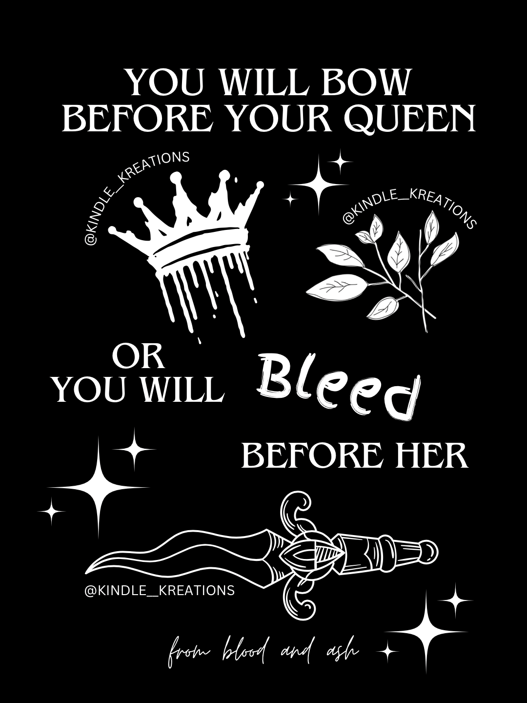 BOW BEFORE YOUR QUEEN “FBAA” KINDLE SCREEN SAVER